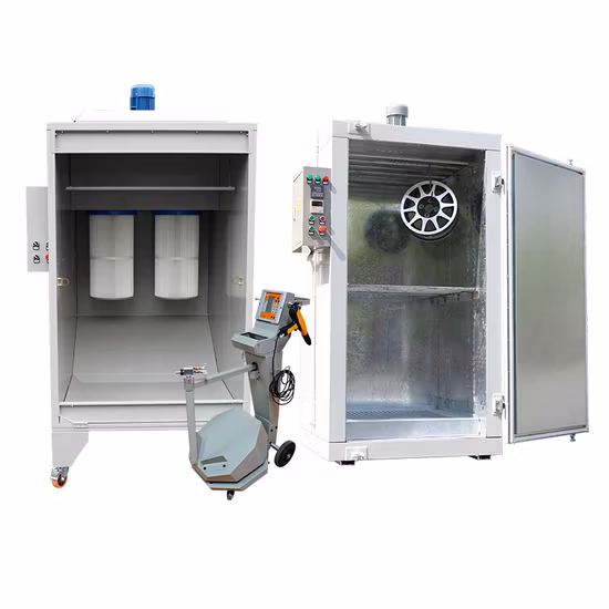 Paquets de cabine et de four de revêtement de poudre de petit lot pour les roues de moto de pièces de vélo