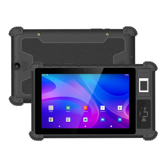 Utab R817 8 pouces Android IP65 étanche 4G industriel robuste tablette biométrique lecteur d'empreintes digitales en option